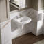 Pinoir® Vitreous China U-Shaped Semi-Pedestal Bathroom Sink with Overflow-10940238-65046038