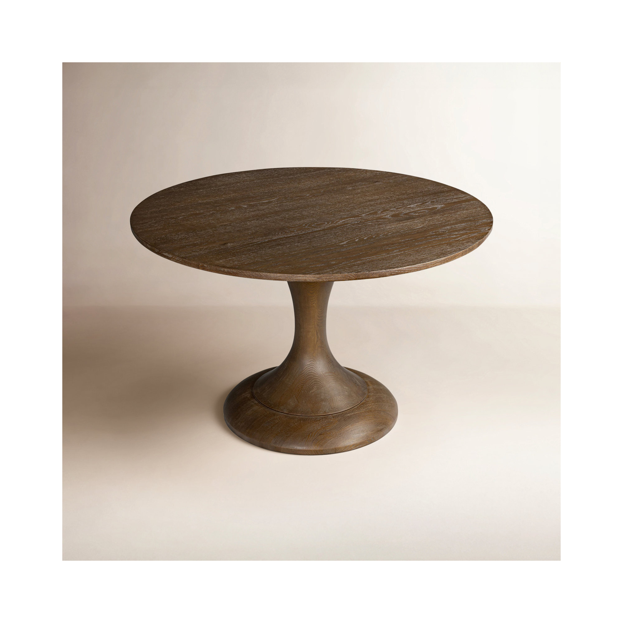 Eastman Dining Table -Light Weathered Oak, Sienna Oak, 30" H x 48" W x 48" D