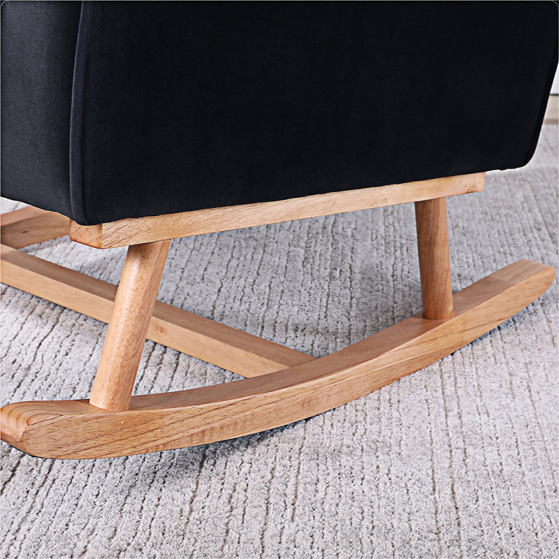 Chaise berçante Madlynn, Noir