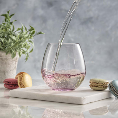 JoyJolt Hue Coloured Wine Glasses, 15oz