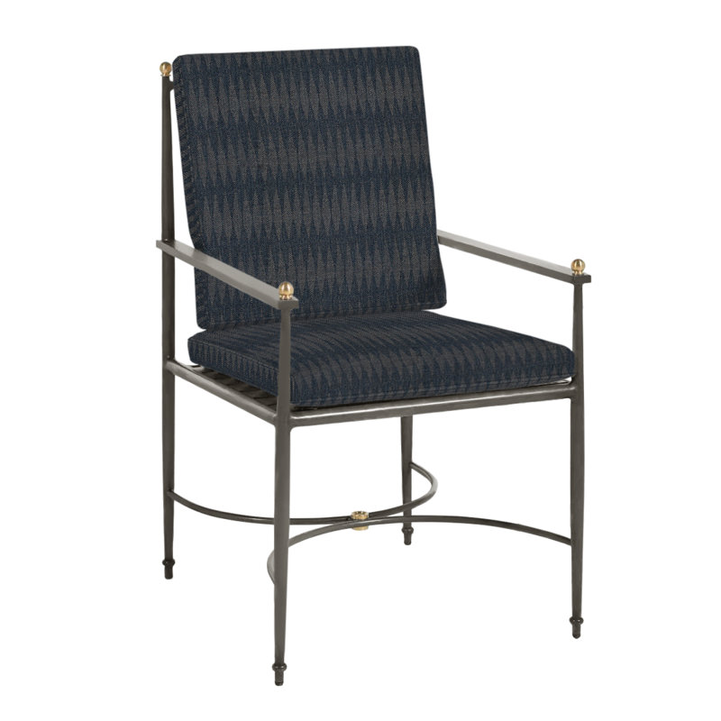 Roma Patio Chair with Cushions, Rollo Chambray, Welt