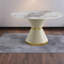 Table de salle à manger moderne en pierre frittée moderne, base en acier au carbone blanc pour 6