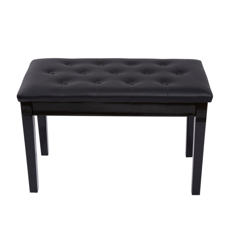 Banc de piano avec coussin et rangement, siège en duo pour musiciens