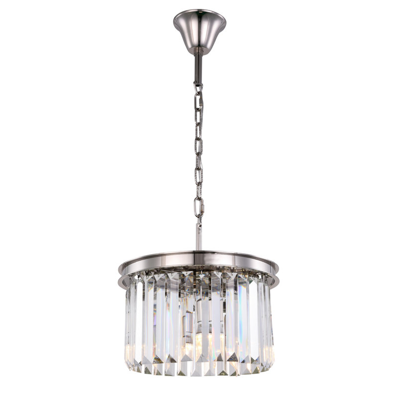 Yazmin 3 - Light Unique/Statement Pendant, Clear, Polished Nickel