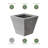 Azhaan ECOBO Eco-Friendly Rectangular Pot Planter Elemento Indoor/Outdoor use Versatile & Lightweight-1336470524