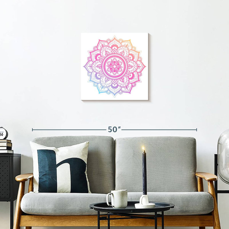 Mandala floral dégradé Kerner, H 20 po x l 20 po