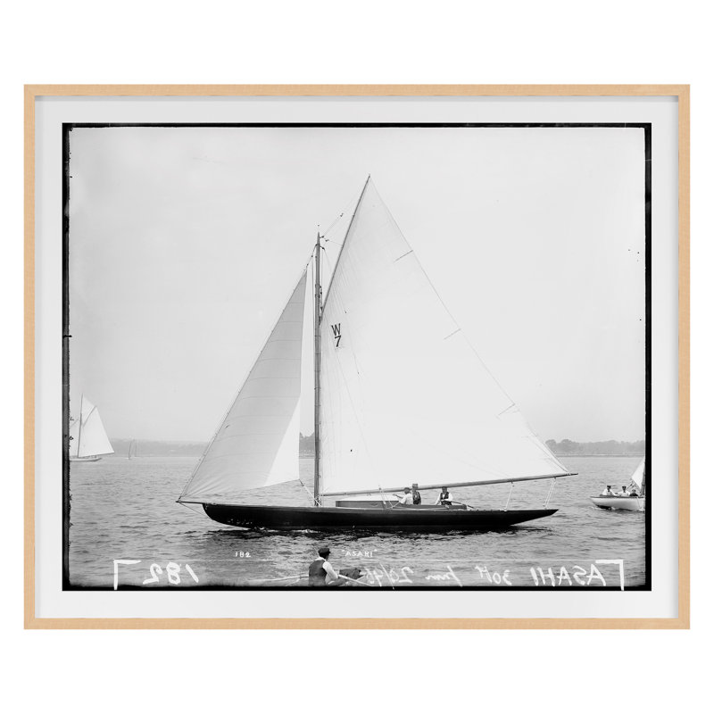 «Open Seas 8» par THE Studio - reproduction de cadre photo simple, Cadre érable, H 20 po x l 24 po