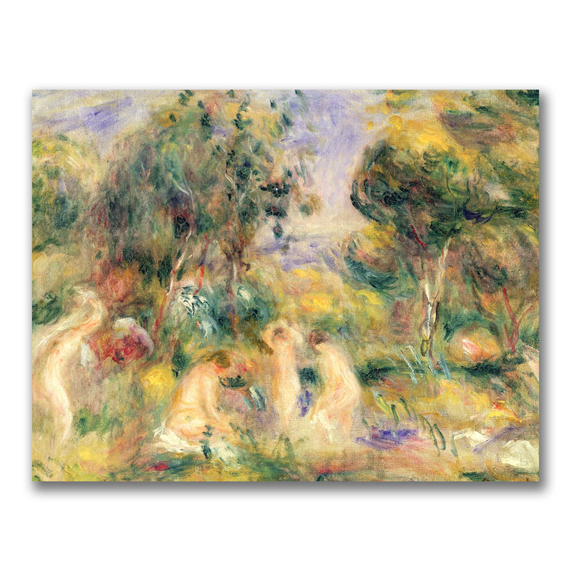 « the de salle de bain » par pierre-auguste renoir, reproduction d’art sur toile tendue, H 24 po x l 32 po x P 2 po