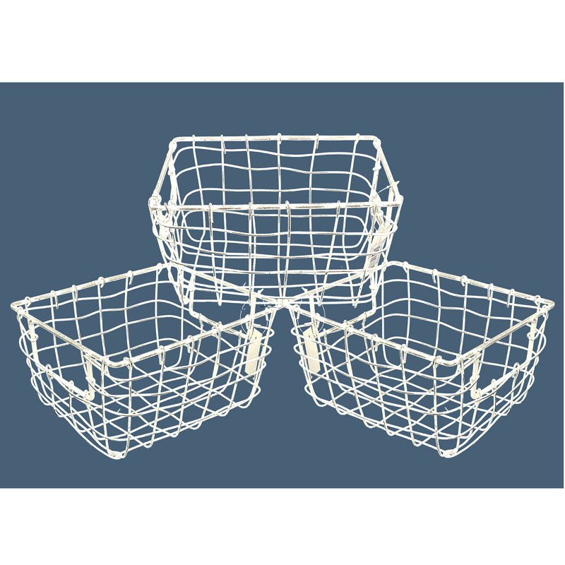 Ensemble de paniers en fil métallique, H 4,75 po x l 8,5 po x P 7 po