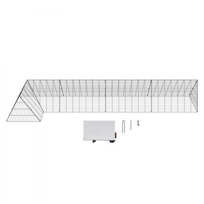 Chicken Tunnels, 157.5 x 39.4 x 24.2 inch(LxWxH) Chicken Tunnels for Yard