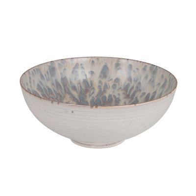 Stoneware Serving Bowl In Reactive Glaze