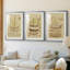 Antique Ship Plan I - Impression personnalisée de qualité supérieure avec cadre mat - 3 pièces-524374131-524374128