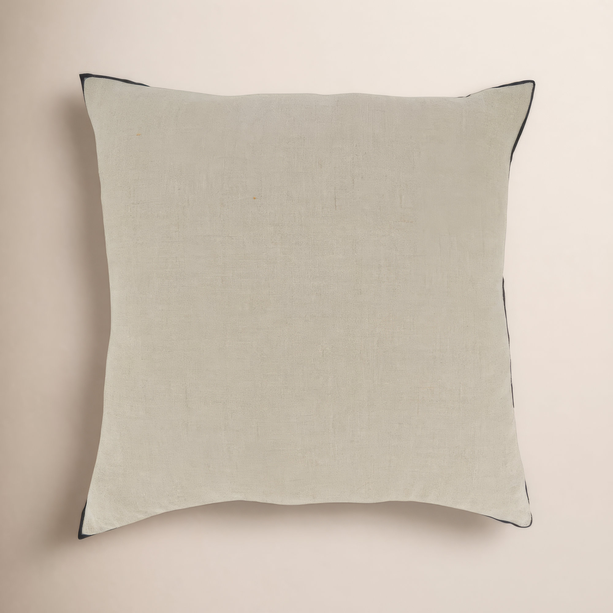 Riggs Linen Pillow Cover, Black/Natural