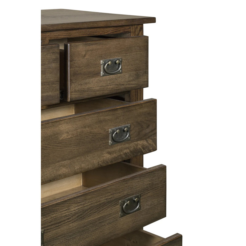 Commode en bois massif à 6 tiroirs 38 po Kilis