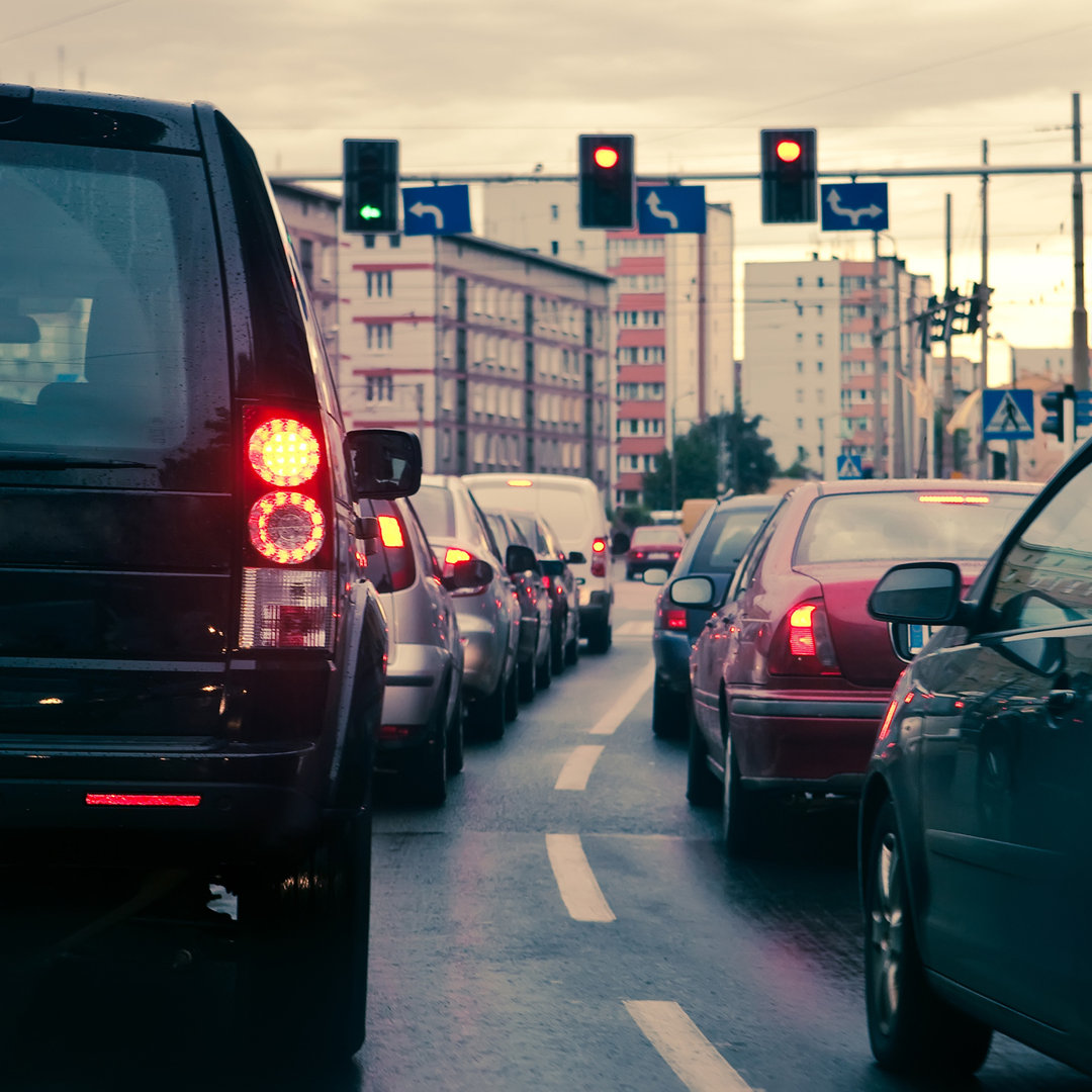 Verkehrsstaus von Rafal Olkis - Leinwandfoto