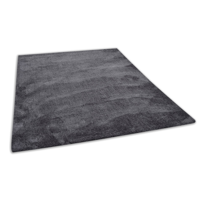 Solid Colour Hand Woven Area Rug, Rectangle 85 x 155cm