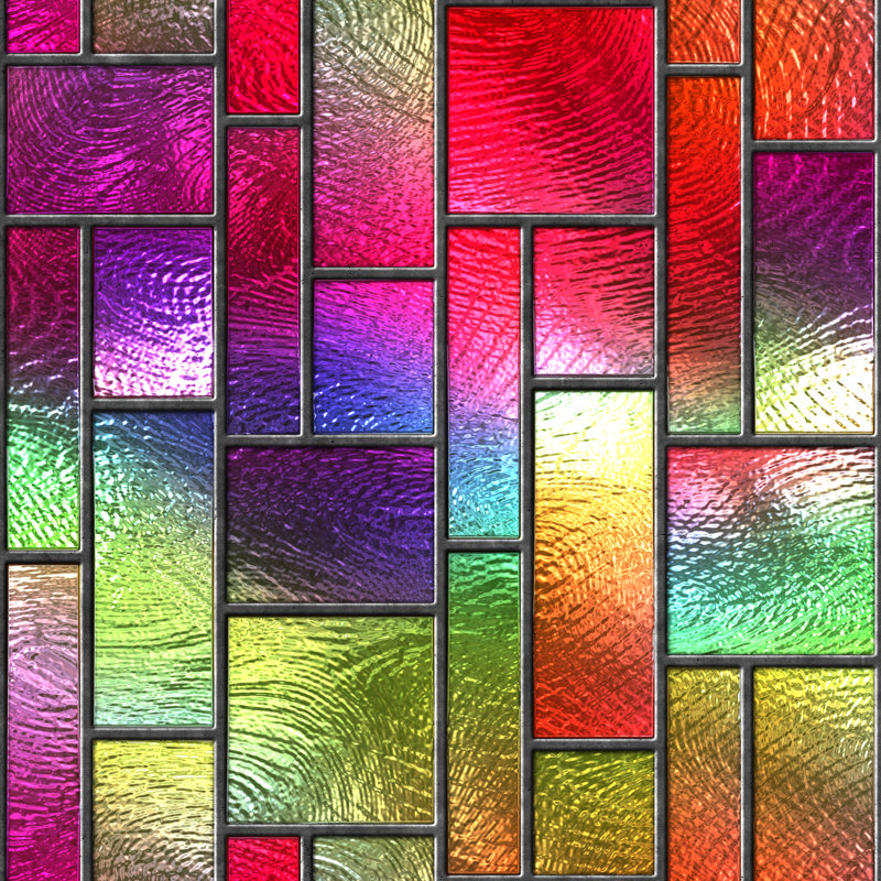 Stained Glass - No Frame Print, 122cm H x 122cm W x 3.8cm D