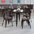 Ketchum Clear Coated Metal Stackable Chair with Wood Seat-1835193503