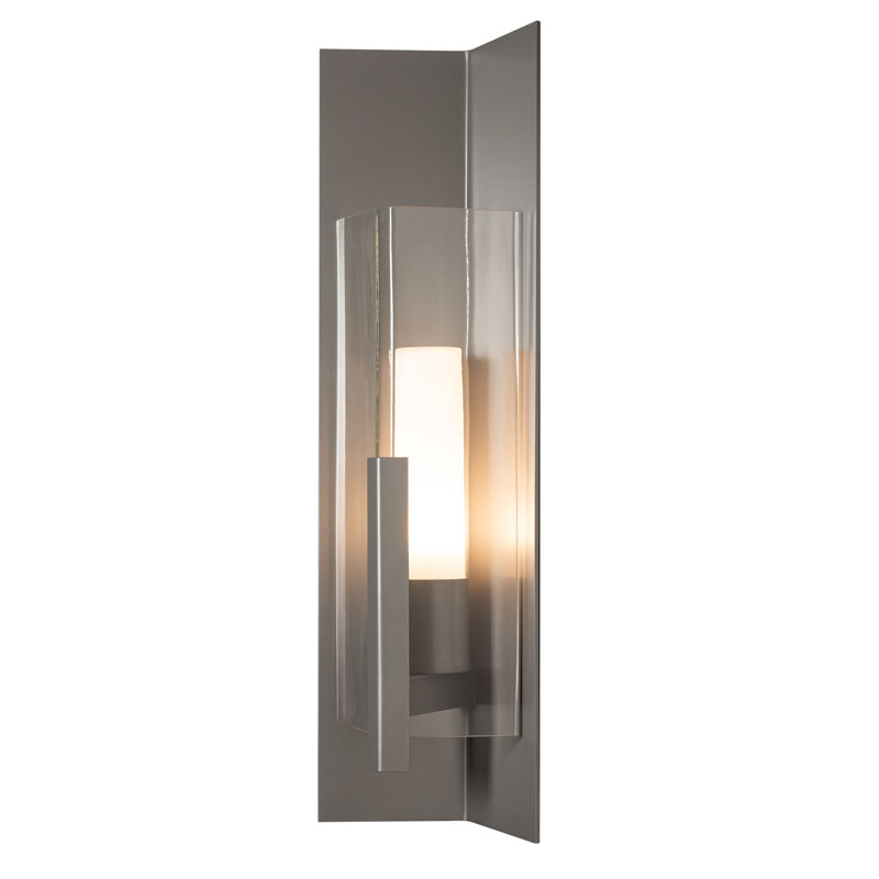 Summit Steel Wall Light, Coastal Burnished Steel, 34" H x 11.1" W x 8.5" D, Clear