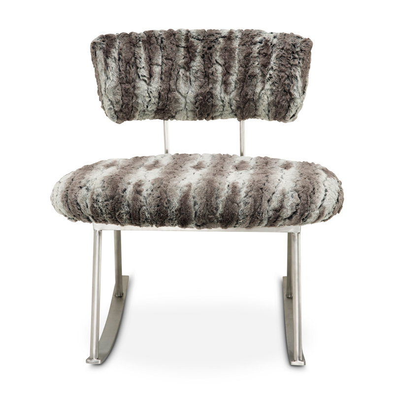 A La Carte Faux-Fur Rocking Chair - Moondust, Moondust