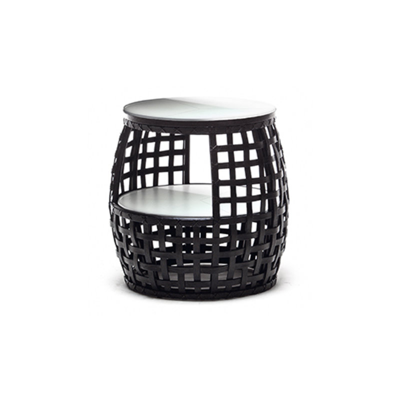 End Table, Round, Whitewash