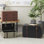 Coffre décoratif en bois manufacturé 3 pièces Charlostin
