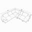Canapé modulaire en V de 105 pouces avec 5 sièges modulaires et sans assemblage-1082785340-1082785341
