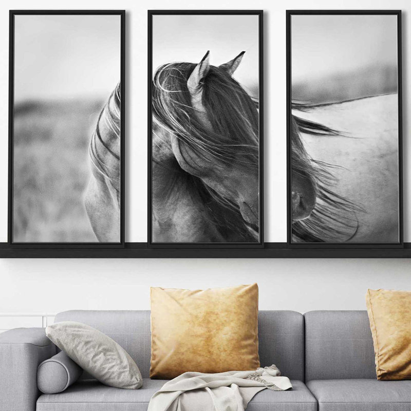 "Fierce Grace" par Tony Stromberg, reproduction sur toile flottante 3 pièces, H 41,5 po x l 64,5 po x P 2 po