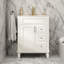Meuble-lavabo moderne 24 po avec lavabo en céramique, 2 tiroirs, tablette réglable-954094735-954094732