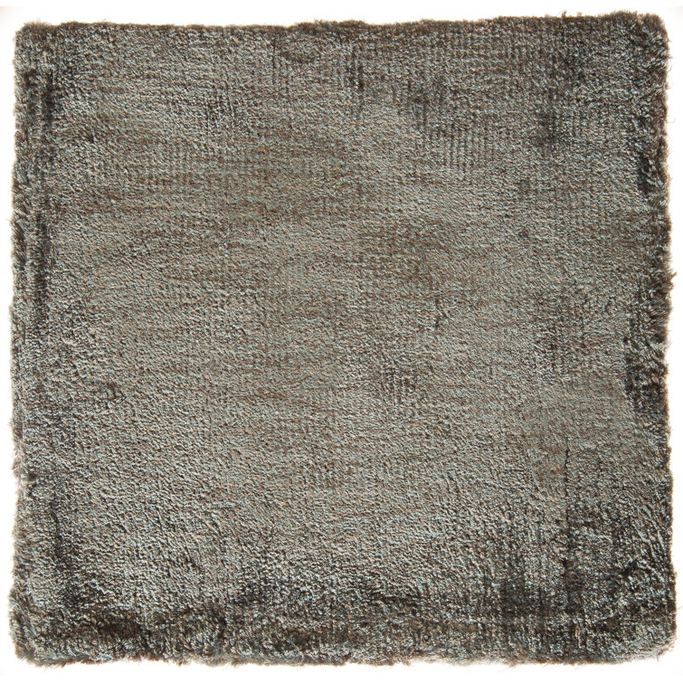 Modern Hand-Loomed Medium Gray/Turquoise Area Rug