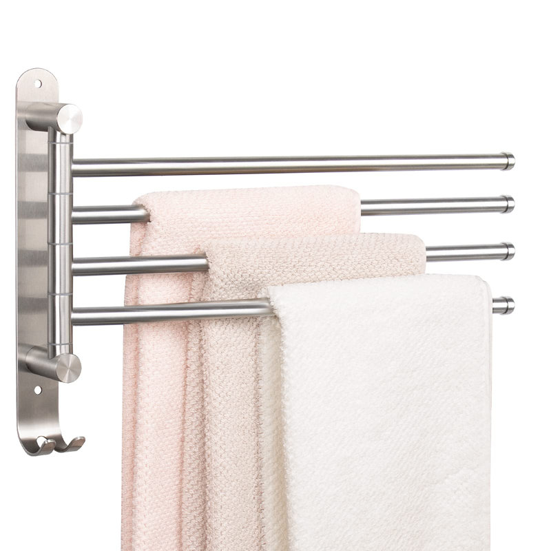 Wall Towel Rack, Brushed Nickel