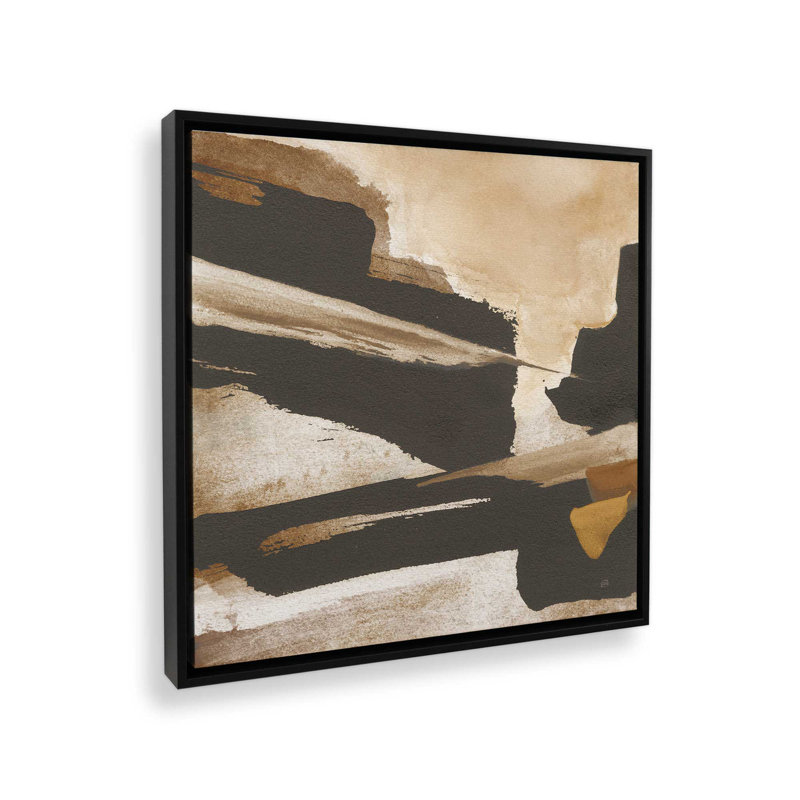 «Avalanche I» par Chris Paschke, reproduction d'art sur toile, Noir, Cadre flottant, H 12 po x l 12 po