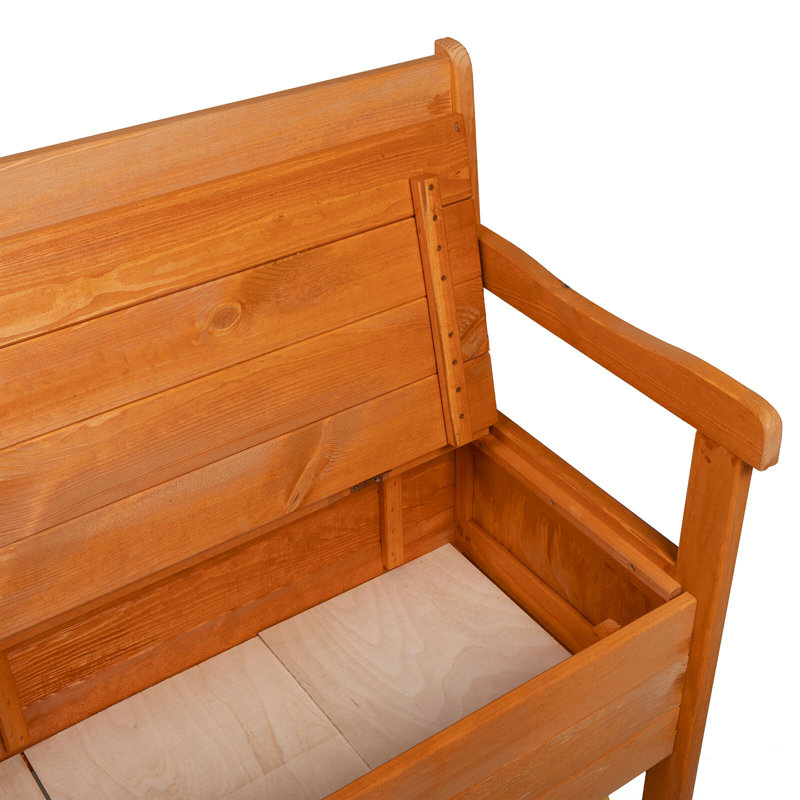 Solid Wood Outdoor Bench, Brown