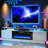 Keyle 80" W TV Stand with Electric Fireplace and LED Lights -1419774643