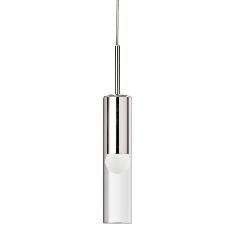 Luminaire suspendu incandescent 1 lumière Palmer, Chrome poli