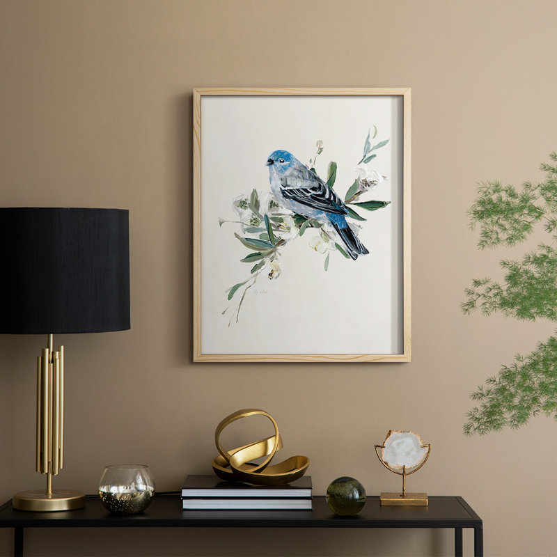 «Bluebird Happy II», reproduction encadrée - bois massif, Naturel, H 30 po x l 24 po