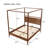 Solid Wood Canopy Bed Frame Four Posters Bed No Box Spring Needed,Queen Size