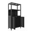 Armoire de rangement indépendante à deux portes en bambou noir