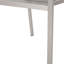 Chaise de salle à manger d'extérieur moderne en aluminium avec siège en faux bois (ensemble de 2), gris et argent