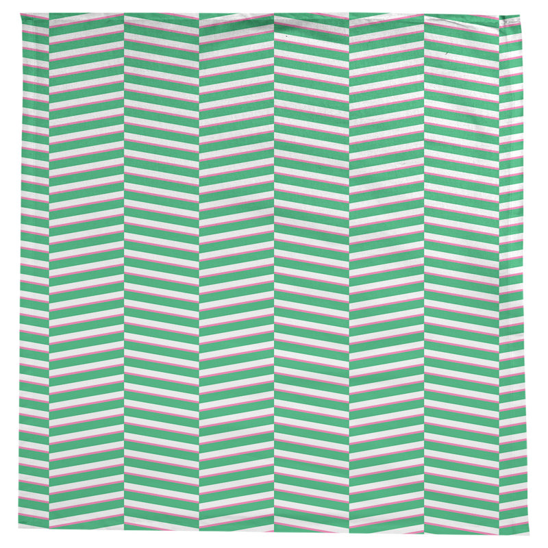 Rayures fracturées Nappe, Vert/rose