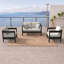 Ensemble de causeuse et de chaise d'extérieur 3 pièces avec coussins Sunbrella-935457048-935779910