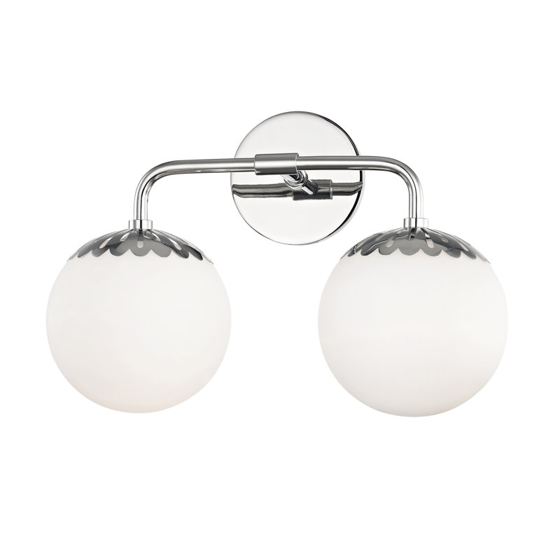 Éclairage pour meuble-lavabo 2 lumières Deniaud, Nickel poli