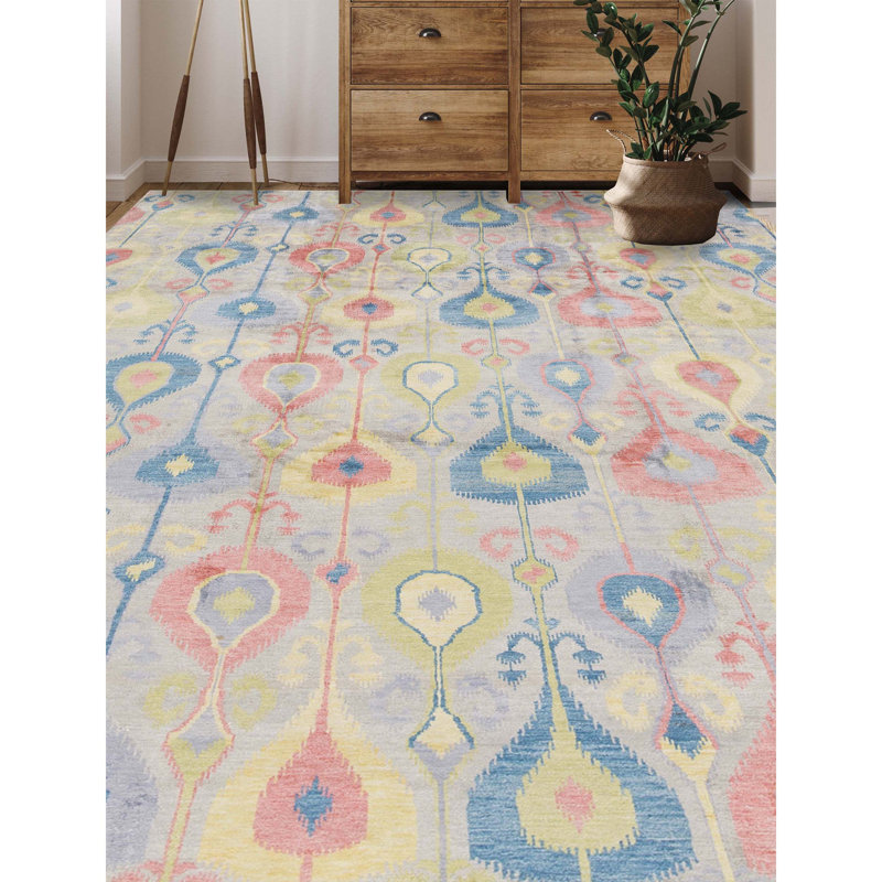 Neo Villa Abstract Area Rug in Yellow/Blue/Red, Rectangle 8'9" x 11'10"