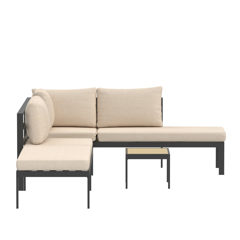 328.5cm Wide Straight Patio Sectional with Cushions