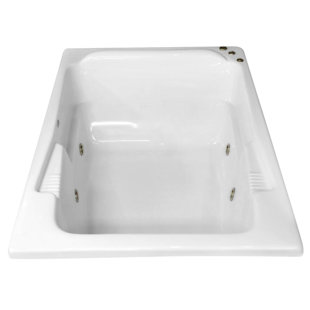 Baignoire de tourbillon à chute 71" x 48"