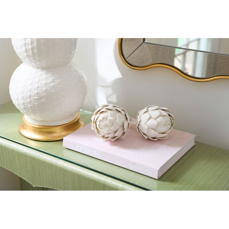 2 Piece Artichoke Porcelain Sculpture Set