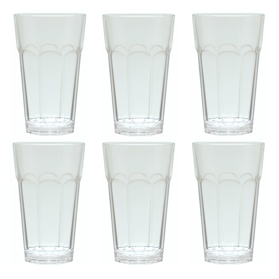 Mcanulty 18oz. Acrylic Drinking Glass Set (Set of 6) Ebern Designs