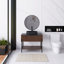 35.8 In. Single Sink Freestanding Dark Walnut Bath Vanity With Black Sintered Stone Top Unassembled