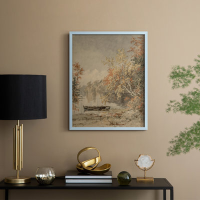 «Vintage Landscape CLXVI», reproduction encadrée - bois massif