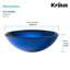 Irruption Glass Circular Vessel Bathroom Sink-10357180